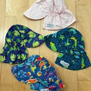 Lot of 4 Flap Happy Hat size Small 3-6 months Vintage 90s USA Made